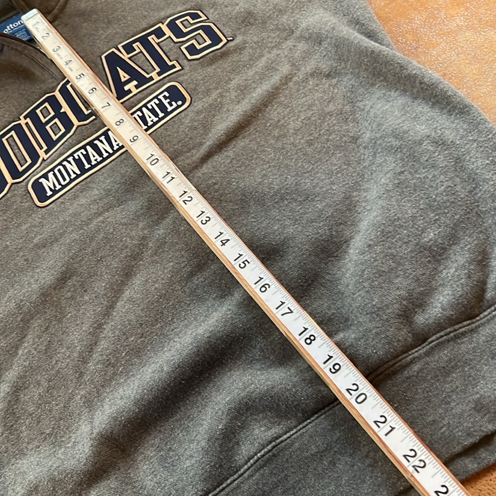 Montana State Bobcats Gear For Sports Charcoal 1/4 Zip-Up Sweatshirt pockets M - Picture 11 of 12